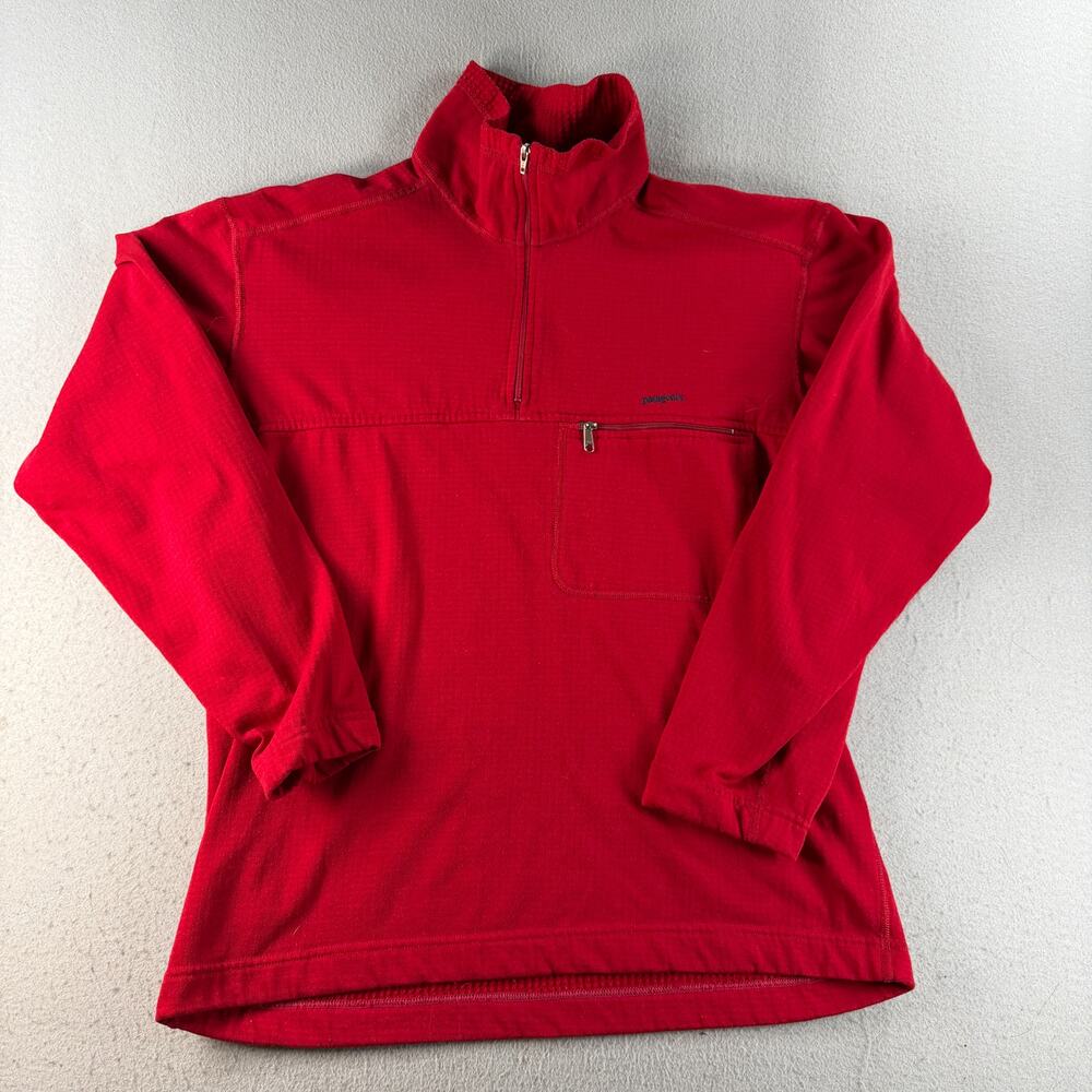 Vintage Patagonia R1 Regulator Polartec Fleece Pullover Red Men's M USA